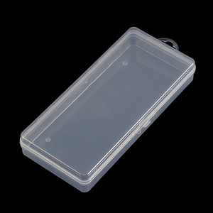 Boîte de rangement cosmétique portable en PP transparent à couche unique avec logo personnalisé, conteneur vide - Product Image 2
