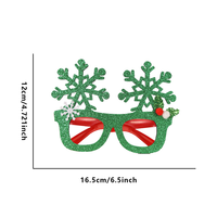 Lunettes décoratives mini sapin de Noël à monture verte, accessoire mignon pour photomaton pour dîner de Noël, photos de vacances et sacs cadeaux pour enfants