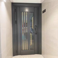 Portes de sécurité aux designs les plus récents de l'usine, porte de sécurité imperméable, style moderne, porte de sécurité en acier