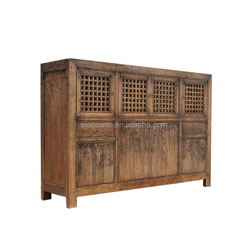 Chinese Antique Wooden Storage Cabinet China Hutch Cupboard Wardrobe Cabinet Display Shelf Dining Kitchen Cabinet Sideboard