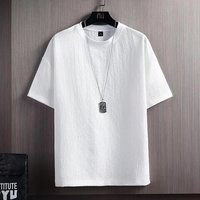 Camisa de Lino de Manga Corta para Hombre, Verano 2025, Alta Calidad, Informal, de Algodón y Lino, Color Sólido