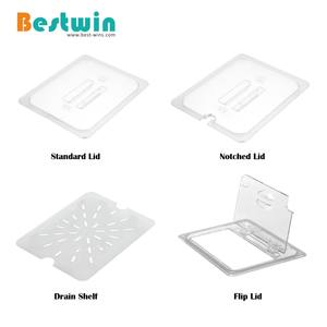 مقلاة بلاستيكية من البولي كاربونات سوداء صافية آمنة على الغذاء PC مع وعاء للطعام GN - Product Image 4