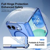 Étui transparent magnétique pour iPhone Duo Ultra 18 Fold avec chargement sans fil, charnière, film trempé, protection antichoc, accessoires simples