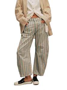 กางเกงยีนส์ขาทรงกระบอกพิมพ์ลาย Paisley สำหรับผู้หญิงสไตล์ตะวันตก - Product Image 3