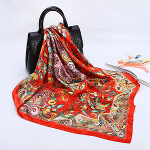Phụ Nữ Của Truyền Thống Paisley Mô Hình 90Cm Vuông Polyester Khăn Choàng Cashmere In Khăn Lụa Châu Âu Mỹ Mũ Nón Giả - Product Image 6