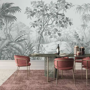 Autocollants muraux en 3D imprimés Paysage Nature Scenery Tropical <span class=keywords><strong>Jungle</strong></span> Plant Leaves Floral Animal Mountain Wall Paper <span class=keywords><strong>Mural</strong></span> - Product Image 4