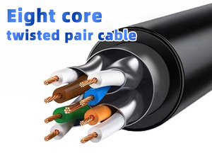 M12 Male/Female <b>Waterproof</b> High Flex Ethernet <b>Cable</b> RJ45 Fiber Optic <b>Cable</b> 1-100m - Product Image 6