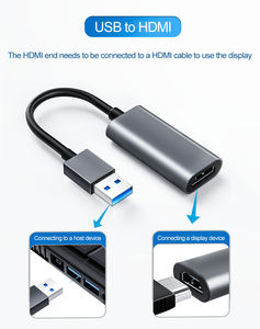 Adaptador USB a HDMI 1.4, 1080P60Hz, USB 2.0 Macho a HDMI Hembra, Cable Convertidor Multipantalla, Compatible con Macos Windows 7/8/10/11 - Product Image 2