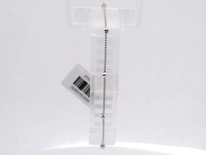 Understated Gloss White Pt950 Mini Wristlet Smooth Single Links Daily Unisex Delicate <b>Stack</b> Platinum Wrist Trinket Gift - Product Image 6