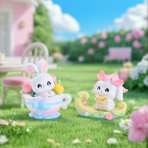 Frozen inspiré <span class=keywords><strong>petit</strong></span> lapin langue secrète fleurs jolie fille chambre décoration créative résine artisanat décoration boîte aveugle - Product Image 4