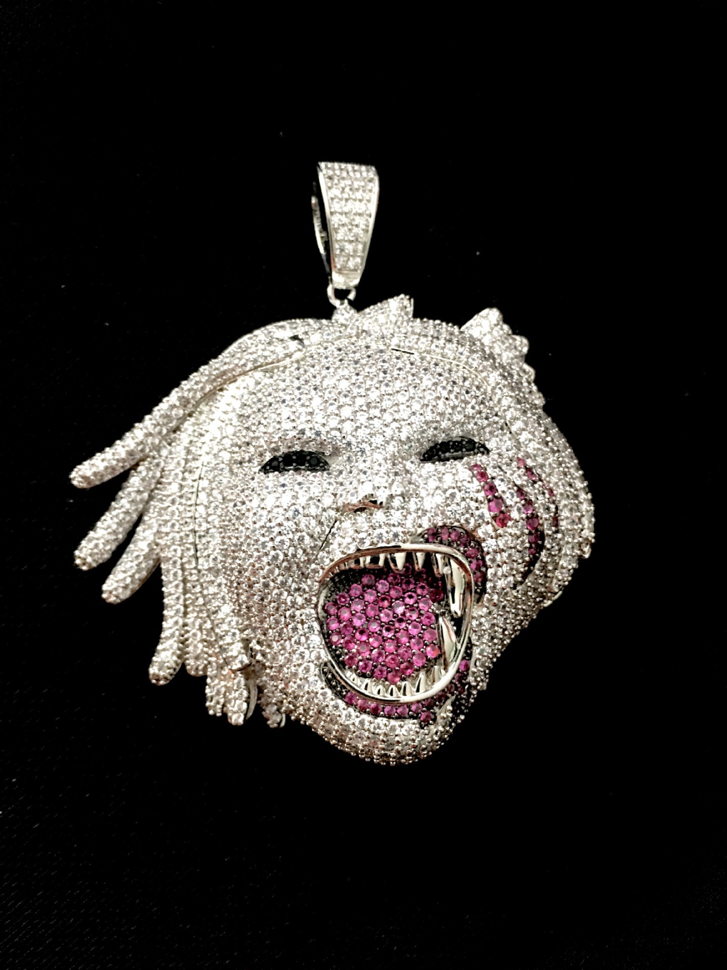 Collana Uomo/donna Hip Hop Con Ciondolo Testa Di Leone E Zirconi - Stile Punk, Moda, Catena A Maglie, Nuovo Senza Etichette - Foto 4