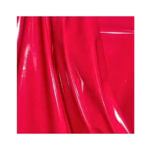 Skin Touch Red Bright Mirror Synthetic 4-ways Stretch Leather For Women Pants