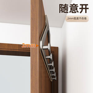 Porte-manteau mural triangulaire gris bronze avec 5 crochets pour clés, parapluies et manteaux - Product Image 3