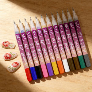 Nouveau 2025 – <span class=keywords><strong>Kit</strong></span> de 12 mini stylos de nail art professionnel pour la peinture des ongles, marqueur de dessin DIY pour la conception des ongles, vernis gel liquide - Product Image 4