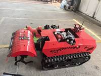 Motoculteur industriel multifonctionnel sans fil à 4 temps télécommandé sur chenilles ME800RT, micro-cultivateur rotatif pour le creusement de tranchées en verger