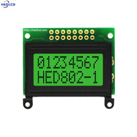 عرض المصنع: شاشة LCD مقاس 1.2 بوصة 40*36 ملم، لوحة عرض 802 8*2 مع وحدة AIP31066 متوازية، تدعم الخطوط الإنجليزية واليابانية والروسية