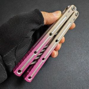 Cuchillo de Entrenamiento para CSGO, Hoja de Acero No Afilada, Mango de Aluminio, Cuchillo Plegable Tipo Mariposa, <span class=keywords><strong>Balisong</strong></span> de Entrenamiento para Exteriores - Product Image 4