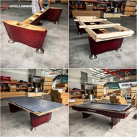 Juego Completo de Mesa de Billar Stellarway con Accesorios, Palos, Bolas, Sillas, Mesa de Billar Americana de 9 Bolas, Venta Directa de Fábrica, Pedidos al Por Mayor