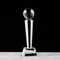 Trofeo de Cricket de cristal transparente K9 personalizado, copa de premio, deportes, baloncesto, fútbol, Golf, trofeo con logotipo personalizado