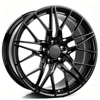 JWYC Nouvelle jante en alliage d'aluminium forgé 18-24 pouces 6x139.7 5x120 PCD finition noir mat hyper multi-rayons 20mm 25mm ajustement universel