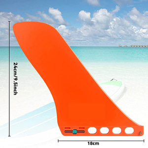 LCO-SPORT Aileron de surf 24 cm en fibre de nylon orange, gouvernail automatique à queue irrégulière pour SUP et paddleboard - Product Image 1