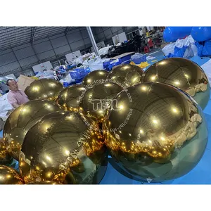 Hot bán trang trí Vàng Inflatable gương bóng tùy chỉnh gương Balls vàng cho Đảng