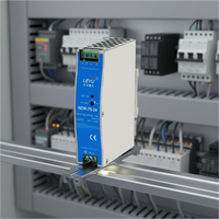 NDR-75-24 Endüstriyel DIN Raylı AC'den DC'ye Güç Kaynağı 75W 24V-Tek Çıkışlı SMPS, Aktif PFC'li