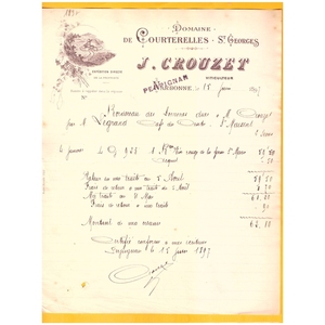 NARBONNE / <span class=keywords><strong>PERPIGNAN</strong></span> (11 / 66) DOMAINE de COURTERELLES / VINOS "" en 1897 - Product Image 1