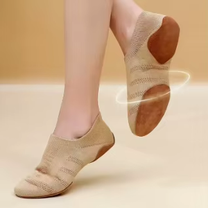 Scarpe da Danza Unisex Traspiranti, Antiscivolo per Interni, <span class=keywords><strong>Comode</strong></span> per Allenamento Yoga, Suola Morbida in Raso, Elasticizzate, Tipo Ballerina - Product Image 3