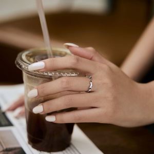 Dylam Tiny Cute Jewelry 925 <b>Sterling</b> <b>Silver</b> Open <b>Adjustable</b> 5A Cubic Zirconia Love Heart Jewelry <b>Rings</b> for Birthday Gifts Jewel - Product Image 3