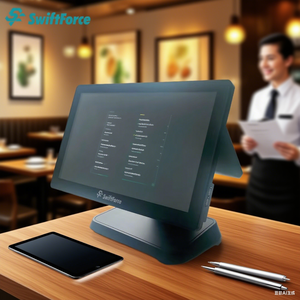 Có thể điều chỉnh góc 15.6 + 11.6 inch <span class=keywords><strong>Windows</strong></span> Màn hình Kép màn hình cảm ứng không thấm nước <span class=keywords><strong>POS</strong></span> thanh toán - Product Image 6