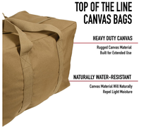 BSCI GRS Canvas Fallschirm-Cargotasche Extra Große Reisetasche mit 75L Fassungsvermögen