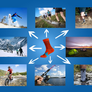 Chaussettes imperméables respirantes coupe-vent femmes Sports de plein air randonnée Trekking <span class=keywords><strong>ski</strong></span> escalade pêche contre les vagues de froid - Product Image 5