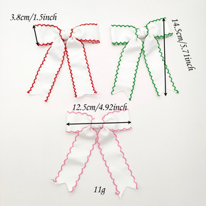 Aksesoris Anak Grosir Custom Daou, Pita Grosgrain Bergaris Yoke-edge, Jepit Rambut Buaya Buatan Tangan untuk Bayi dan Anak Perempuan - Product Image 2