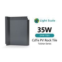 Nouveaux matériaux de construction Tuiles solaires BIPV à double vitrage CdTe 35W Efficacité de production d'énergie par jour nuageux DYW-TS01