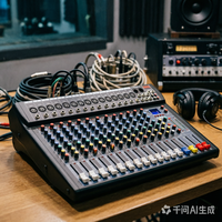 Console de mixage audio 16 canaux amplifiée avec USB/Bluetooth et réverbération, contrôleur portable en métal pour karaoké, DJ, soirées et studio à domicile