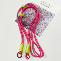Sangle de téléphone en nylon à double boucle, tour de cou coloré réglable, cordon anti-perte universel, sangle de téléphone bandoulière