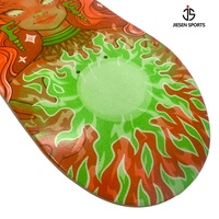JIESEN Meilleure vente Planche de skateboard en érable 7 plis avec double rocker et placage en érable, impression personnalisée pour design, épaisseur 10,2 mm, film de transfert thermique
