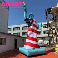 Statue de la Liberté géante gonflable pour la décoration publicitaire, personnalisable.