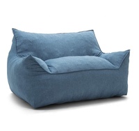 Grand fauteuil pouf inclinable, siège double, canapé pouf pour 2 adultes