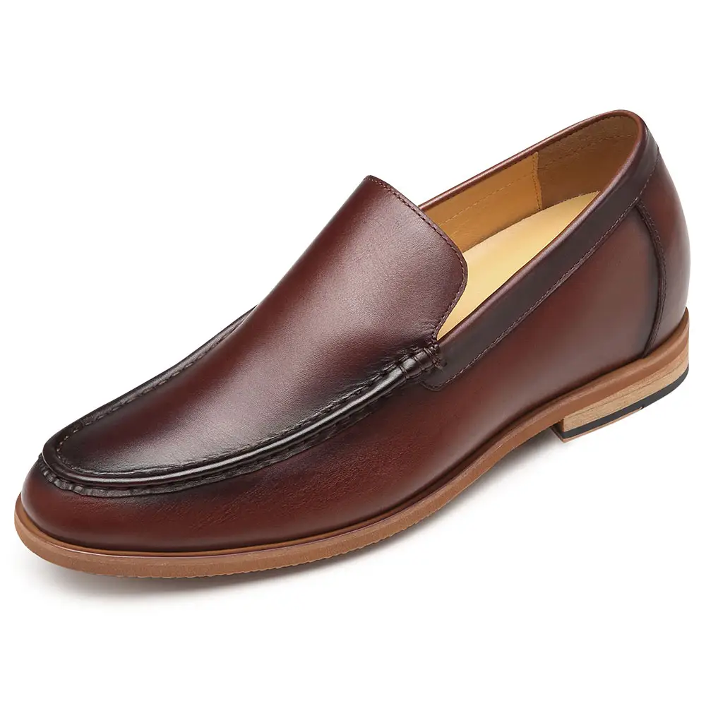 Most comfortable elevator loafers height increasing footwear men's shoes with high heel