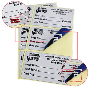 Custom Autoruit Klantenservice Contact Nummer Garantie Adhesive Roll Stickers Waterdicht Uv-bestendig Dubbelzijdig Printen Label