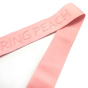 Sangles de couleur en ruban jacquard en nylon souple avec logo en sergé, sangle d'ordinateur pour accessoires vestimentaires avec ruban jacquard en forme de lettre - Product Image 4