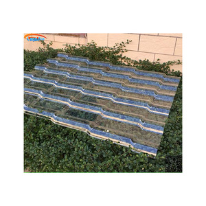 Panneau de toit PC en plastique ondulé avec revêtement UV, feuille de <span class=keywords><strong>Polycarbonate</strong></span> pour serre - Product Image 1