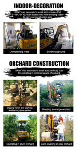 Mini-excavatrice compacte Sany SY26U de 2,5 tonnes, machine de terrassement pour petits terrains, travaux de culture, construction de cours arrière et tâches de terrassement domestiques - Product Image 5