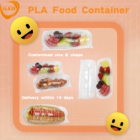 Aangepaste Milieuvriendelijke Pladisposable Clamshell Box Nieuwe Vers Fruit Verpakkingscontainer Stempelen Wegwerp Vers Fruit Container
