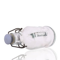Nouvelle Arrivée Bouteille de Bière en Verre Vide Transparente Scellée avec Bouchon à Couvercle Basculant, Rechargeable, 200ml 350ml