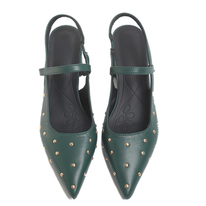 <span class=keywords><strong>Sandalias</strong></span> de Tacón Grueso con Remaches Dorados y Punta Puntiaguda para <span class=keywords><strong>Mujer</strong></span>, Marca Privada OEM Personalizada, Venta al Por Mayor de Fábrica - Product Image 5