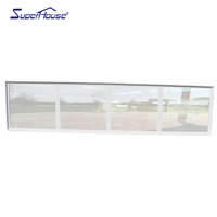 Fenêtre fixe en verre, fenêtre en aluminium, fabricant chinois Superhouse, fenêtre fixe personnalisée pour maison avec certificat NFRC AAMA