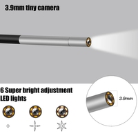 Caméra endoscopique à écran de 4.3 pouces Caméra endoscopique d'inspection 1080P P40 Objectif extra fin 3.9mm et 2m Câble dur Caméra serpent